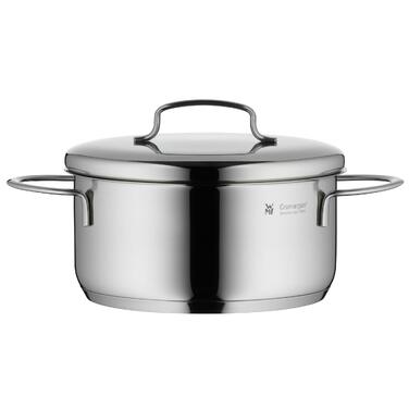 Ковш WMF Mini з кришкою 16 см, нержавіюча сталь Cromargan, для індукції, об'єм 1,5 л, штабельний