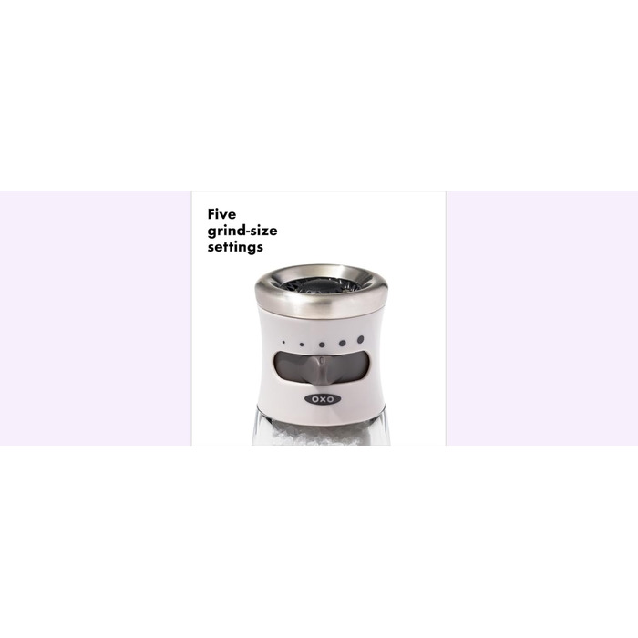 Перцемолка OXO Good Grips Contoured Mess-Free з керамічним механізмом, сіра