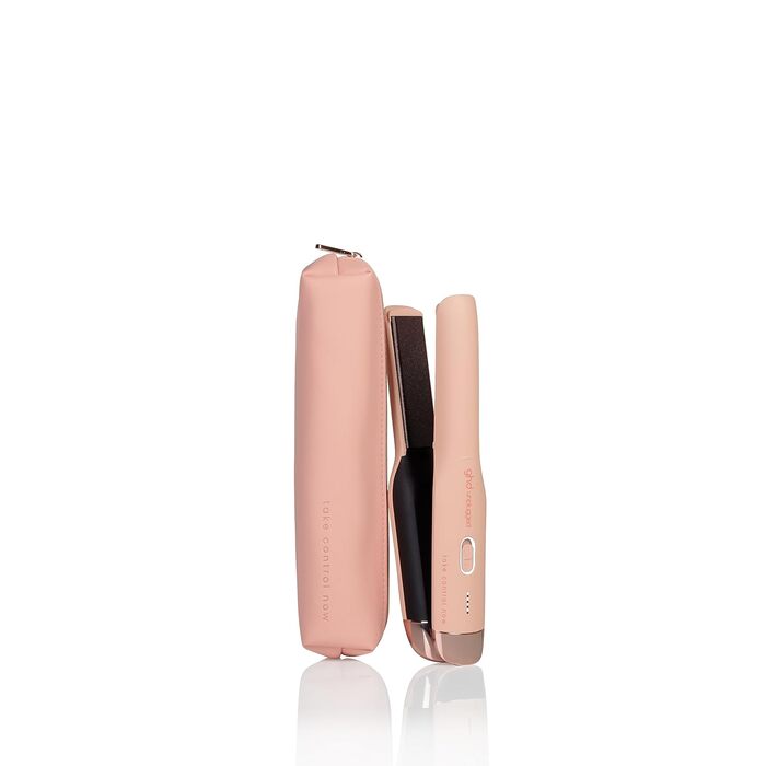 Бездротовий стайлер для волосся ghd Unplugged Pink Peach з гібридною Co-Lithium технологією