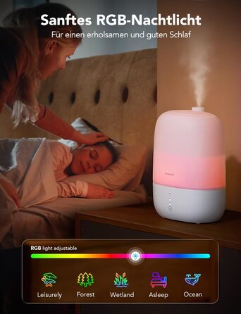 Зволожувач повітря GoveeLife Smart 3L з аромадифузором та нічником для спальні, дитячої, рослин