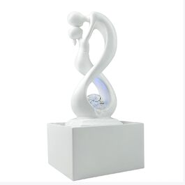 Декоративний кімнатний фонтан Zen Light SCFR19-C8 Амур, білий, з LED підсвіткою, 31x14x14 см