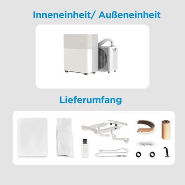 Мобільний кондиціонер Midea PortaSplit-E 12000 BTU (3.5 кВт) персикового кольору: охолодження A++/опалення A+, до 42 м² / 105 м³, надтихий (39 дБ)