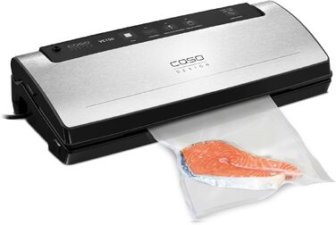 Вакуумний пакувальник CASO VC100 – професійний вакууматор для продуктів, нержавіюча сталь, подвійний шов 30 см, зберігає свіжість до 8 разів