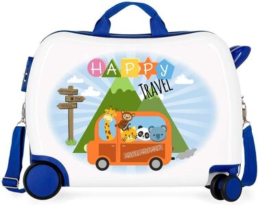 Дитячий валізу Roll Road Little Me, жорсткий ABS, 50x38x20 см, 34 л, 2,1 кг, 4 колеса, з кодовим замком, різнокольоровий, ручна поклажа