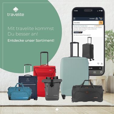 Дорожня сумка на колесах Travelite Basics Fresh L, 71 см, 89 л, чорна