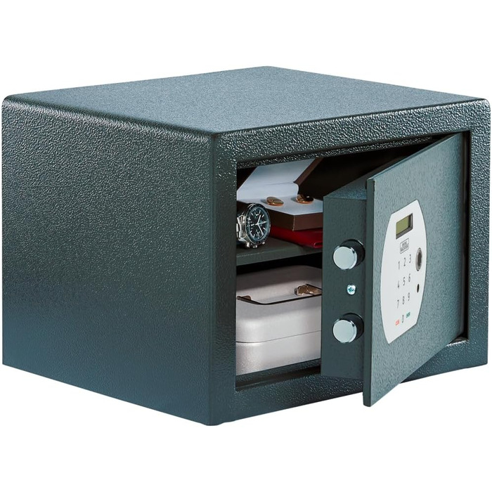 Сейф для меблів BURG-WÄCHTER Pure-Safe PS 120 E FP, електронний кодовий замок та відбиток пальця, 20,6 л, антрацит, з полицею, настінне та підлогове кріплення