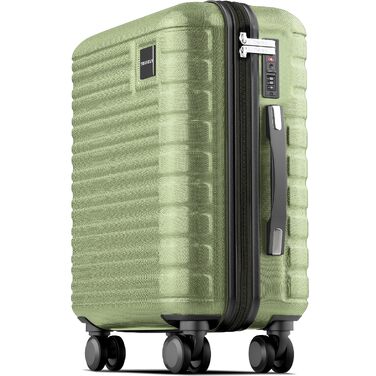 Валіза Travely XL з полікарбонату, велика (77 см), 100л, з TSA-замком та колесами, колір туманно-зелений