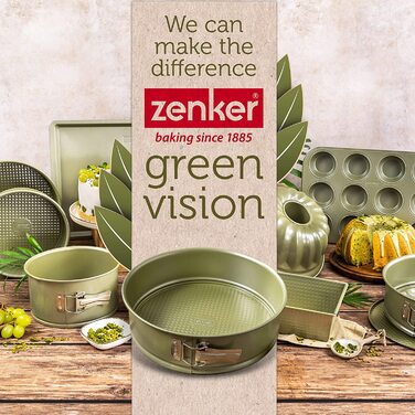 Форма для випікання Zenker Green Vision 26 см з високим бортиком, екологічна, з веганським антипригарним покриттям