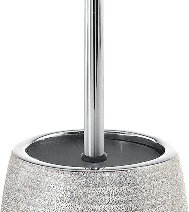 Унітазна щітка Gedy Silber G-Astrid, керамічна, сріблясто-чорна, 47x11,5 см, гарантія 2 роки, дизайн R&S