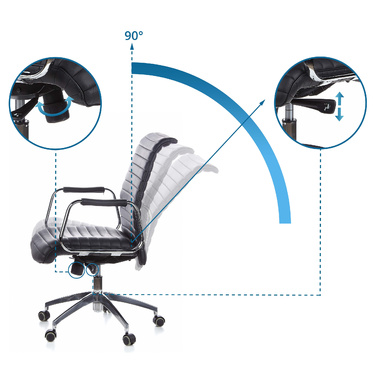 Крісло офісне ASPERA 10 Nappa Leather Black hjh OFFICE