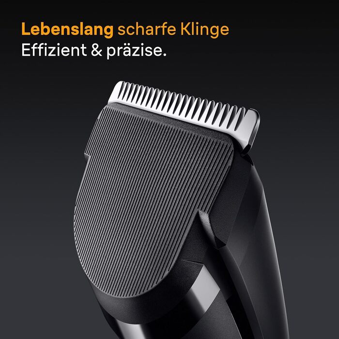 Машинка для стрижки Braun Series 5 HC5530: професійний тример для волосся та бороди, 17 налаштувань, акумулятор 50 хв, чорний