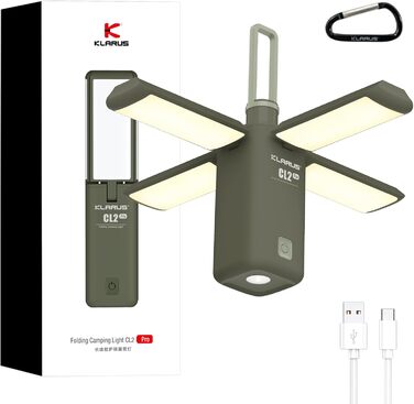 KLARUS CL2 Pro кемпінговий ліхтар 14000 мА·год, LED-ліхтар із великою ємністю, 750 люмен, 8 режимів, акумуляторний, зелений