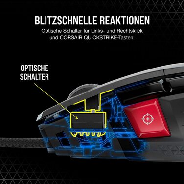 Ігрова миша Corsair M65 RGB Ultra Wired Tunable FPS, чорна