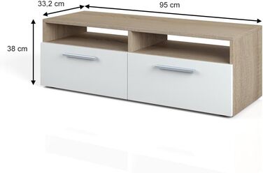 Тумба під телевізор Vicco Diego 190x38 см, дуб сонома