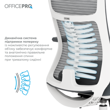 Крісло офісне OfficePro Balance OC550-W-DG-DG
