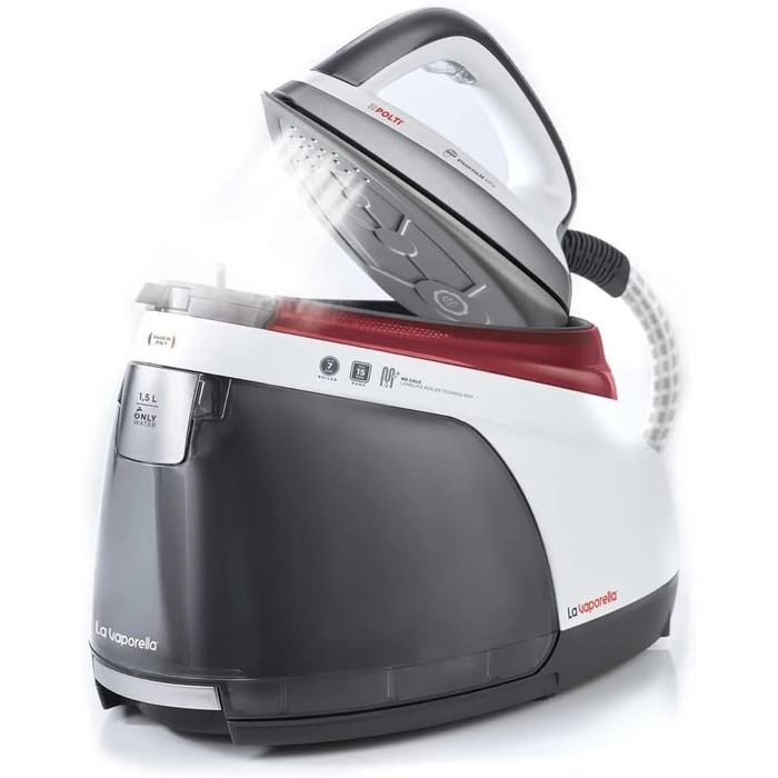 Праска з парогенератором Polti Vaporella XM82C, червона, 7 бар, безлімітний резервуар