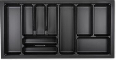 Вставка для столових приборів KÖNIG Lavagrau з перловою структурою для ящиків SO-Box, Blum Tandembox і ModernBox, ширина корпусу 300-1200 мм (100-й корпус - 919x473 мм)