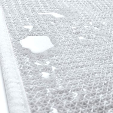 Килимок для ванної Beautissu BeauMare 70x100 см, білий, мікрофібра, нековзкий, м'який, машинне прання