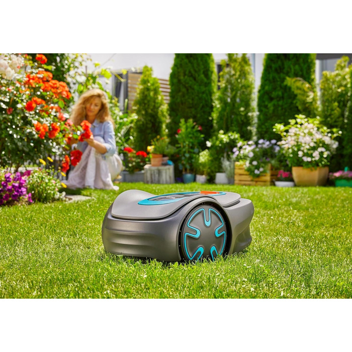 Робот-газонокосарка Gardena SILENO minimo 350 м², інтелектуальна, з Bluetooth-додатком, програмована, для газону