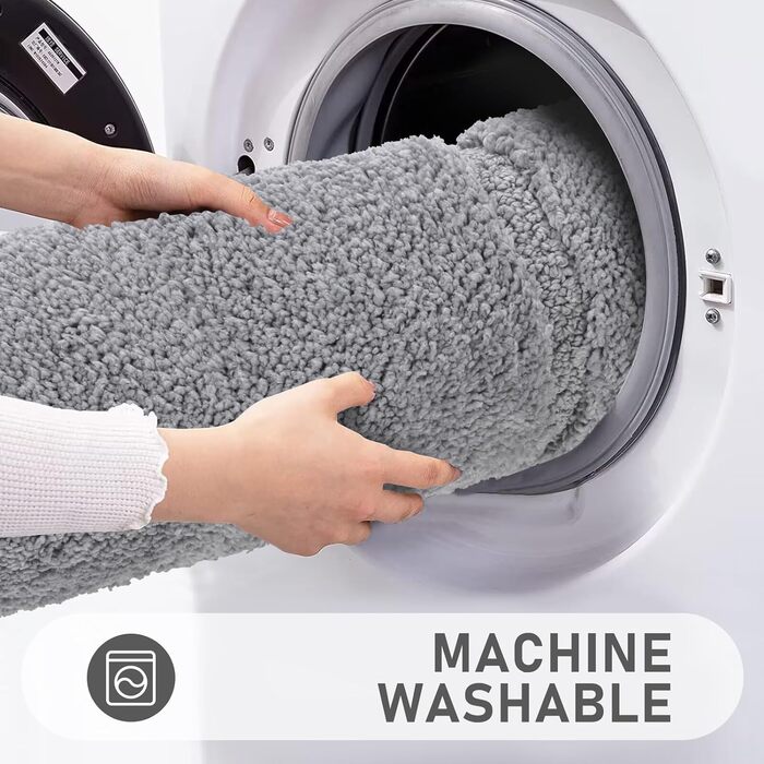 Комплект килимків для ванної кімнати Pauwer Soft, 3-предметний нековзний килимок для ванни та килимок для туалету, абсорбуючий комплект килимків для душу, ванни та туалету, сірий