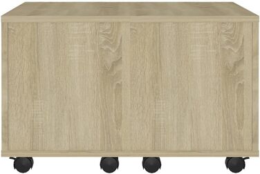 Журнальний стіл vidaXL розсувний з ДСП, сонома, 60x60x38 см, для вітальні, кавовий, чайний