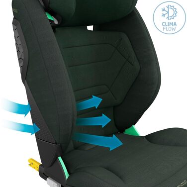 Дитяче автокрісло Maxi-Cosi RodiFix Pro² i-Size (100–150 см, 3.5–12 років), ISOFIX, ClimaFlow, захист G-CELL, Authentic Green