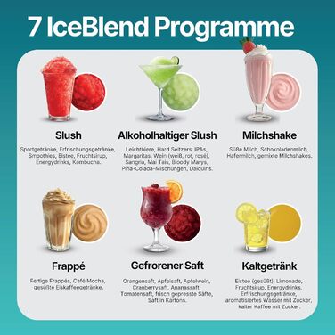 Seeger SuperSlush 2л Слайш Машина 7-в-1 для дому: Слайші, коктейлі, фрапе, молочні коктейлі, миттєве заморожування за 15 хв, автоочищення