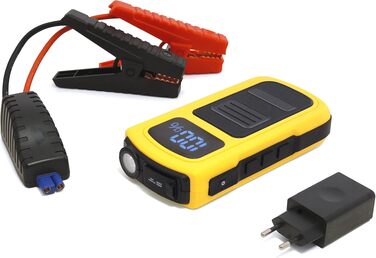 Бустер для автомобіля MAXTOOLS JS500 2200A 22Ah, пусковий пристрій (Jump Starter) для 12V дизельних та бензинових двигунів, Powerbank з LED-ліхтарем та USB