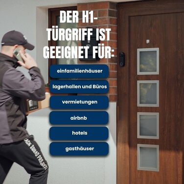 Електронний дверний замок-ручка BOT SMART Lock 72 мм TTlock Bluetooth з функцією відбитка пальця