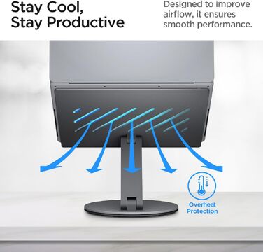 Док-станція та ергономічна підставка для ноутбука Spigen ArcDock 6-in-1: USB-C, HDMI 4K 60Hz, USB-A, для MacBook, iPad Pro Air та ноутбуків до 15.6