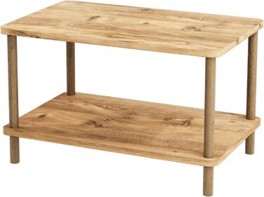 Журнальний стіл en.casa Jelling прямокутний 43x70x44 см, деревна імітація, стіл для вітальні, кавовий стіл