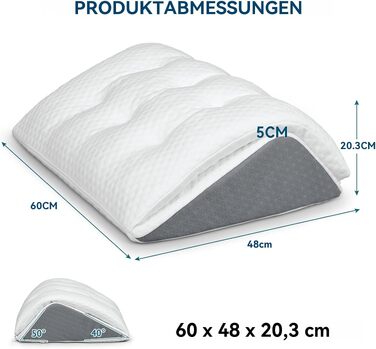 Подушка Shinnwa Memory Foam для ніг та колін з ефектом пам'яті: підтримка під час сну та відновлення після операцій