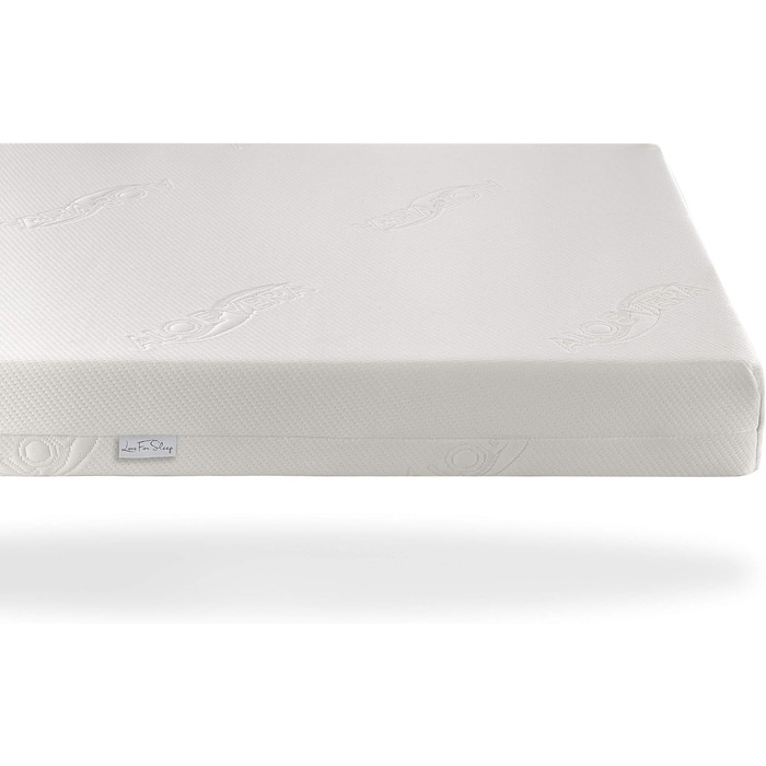 Дитяче ліжечко Love For Sleep з шухлядою та матрацом Aloe Vera 120x60 см, захисні бортики, біле/сосна