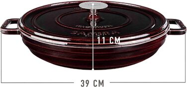 Чавунний казан Sallys 'Samira' Deluxe 2,2 л, універсальний, для всіх типів плит і духовки до 250°C, сливовий фіолетовий