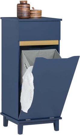 Тумбочка під раковину SoBuy BZR113-B, шафка для ванної кімнати, 60x59x30 см, блакитна