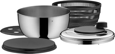 Салатниця-центрифуга WMF Gourmet, 25.4 см, Cromargan нержавіюча сталь, сіточковий кошик, придатна для миття в посудомийній машині