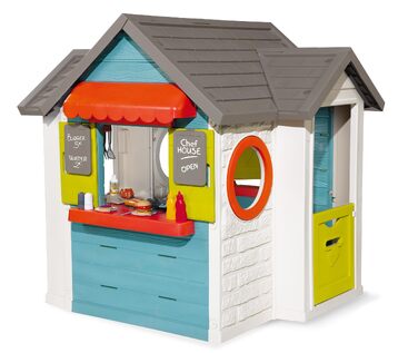 Дитячий ігровий будиночок Smoby Life Chef (124x132x135 см) з кухнею та прилавком, вуличний, з переробленого пластику, для дітей від 2 років