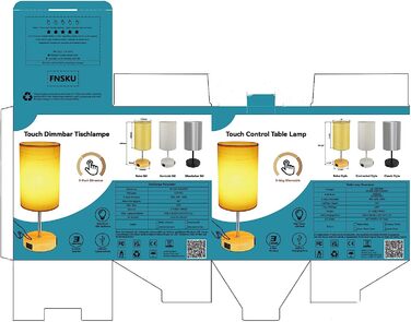 Настільна лампа Wondlumi з димером, USB A+Type-C, дерев'яна основа, сучасна E27, для спальні, з LED-лампою 6W, тепле світло