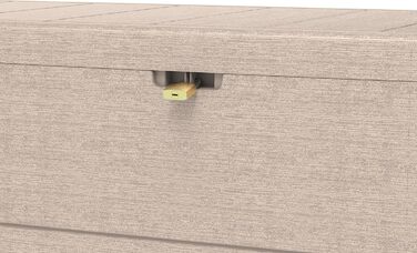 Duramax Cedargrain Durabox 270л: пластиковий органайзер для саду з колесами та ручками, короб для подушок, теплий сірий колір