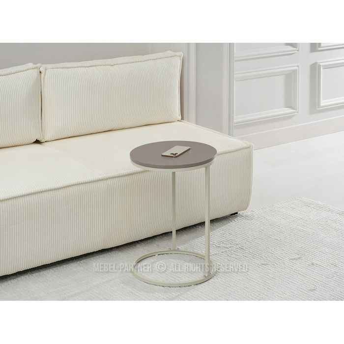 Круглий столик Mebel-Partner, 40 x 40 x 61 см, кремовий, бежеві відтінки