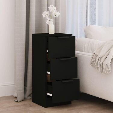 Вітрина vidaXL чорна 30x30x70 см з ДСП