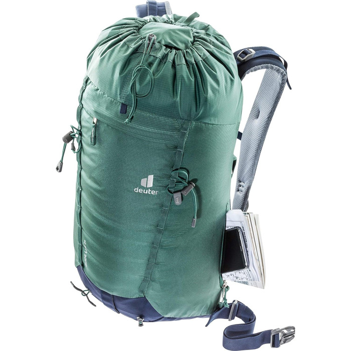 Рюкзак Deuter Guide Lite 24 л унісекс, сіро-зелений/синій, для туризму