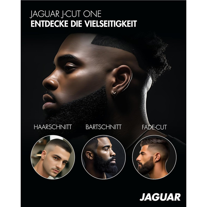 Професійна машинка для стрижки JAGUAR J-CUT One, акумуляторна та мережева, з насадками для 4 довжин і швидким монтажем