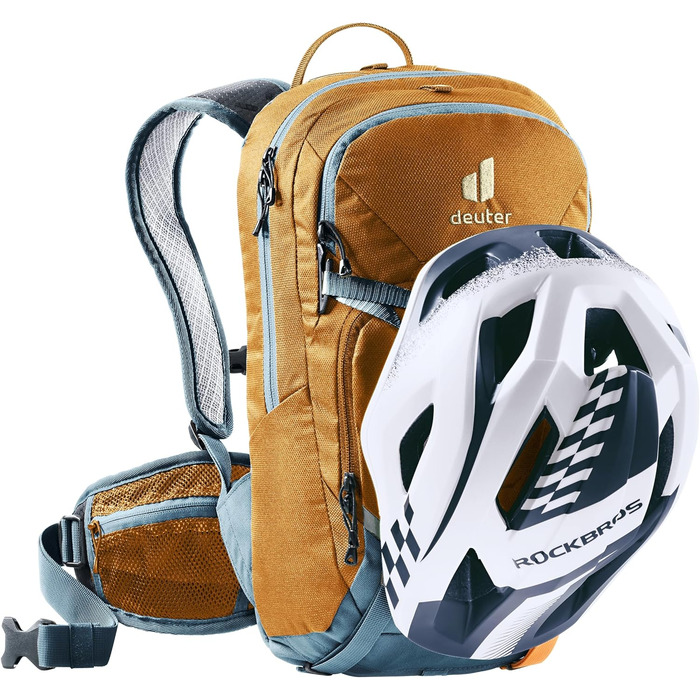 Дитячий рюкзак Deuter Attack 8 Jr з протектором, 8 л, кориця-блакитний, унісекс