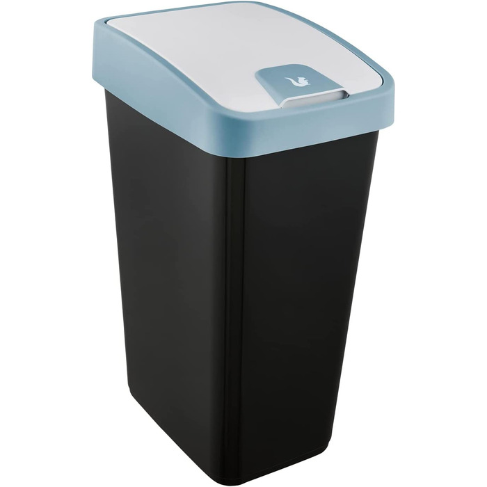 Преміум сміттєвий бак Keeeper з відкидною кришкою Soft Touch 45 л, Nordic Blue