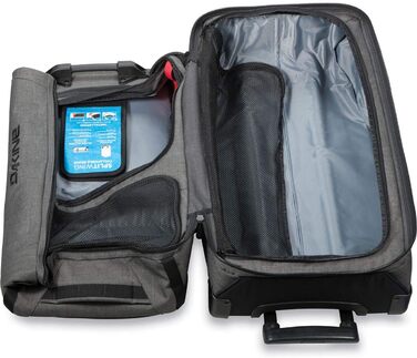 Дорожня валіза на колесах Dakine Split Roller 85L, чорна, містка, з розділеними відділеннями, спортивна сумка для подорожей