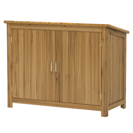 Outsunny Садова шафа з дерева, Садовий сарай стійкий до погодних умов 110x50x85см, Садовий сарай з дверима, Моноскатний дах, Полиці, Садова шафа, Садовий сарай Шафа для інструментів Садовий сарай для саду Патіо Задній двір, коричневий