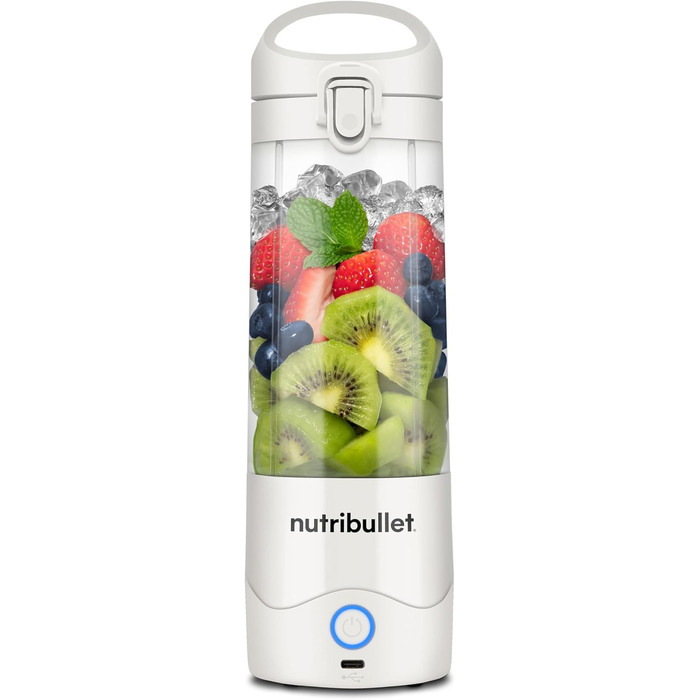 Портативний блендер nutribullet 475 мл, білий, USB-C, BPA Free, багатофункціональний міксер