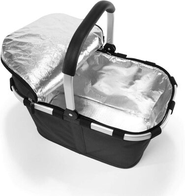 Термосумка-кошик Reisenthel Carrybag ISO чорна, ізотермічна, водостійка, з кришкою, стильний кошик для покупок