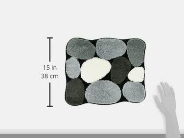 Килимок для ванної Kleine Wolke Stone, 55x65 см, чорний